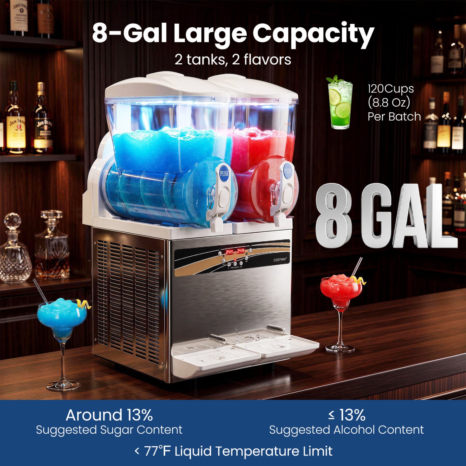 8 Gal Commercial Slushie Machine Ice Crushers & Shavers at Gallery Canada