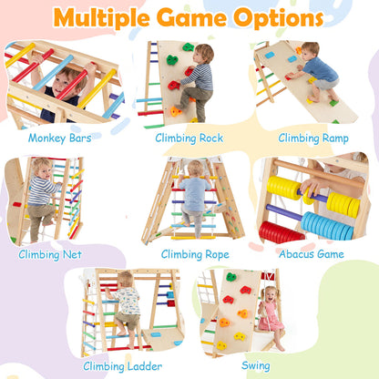 8-in-1 Foldable Jungle Gym for Kids with Swing, Monkey Bars Climbers & Slides at Gallery Canada
