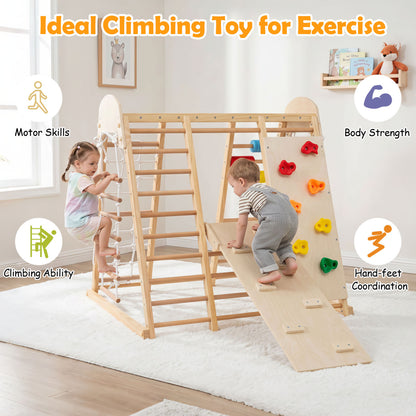 Foldable Indoor Jungle Gym For Kids With Swing, Monkey Bars, Natural Climbers & Slides at Gallery Canada