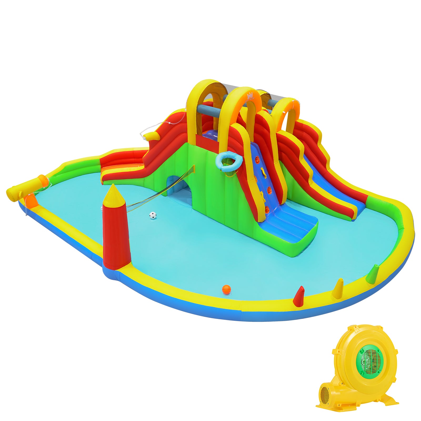 8-In-1 Giant Bounce House With 2 Slides, Multicolor Inflatable Water Slides at Gallery Canada