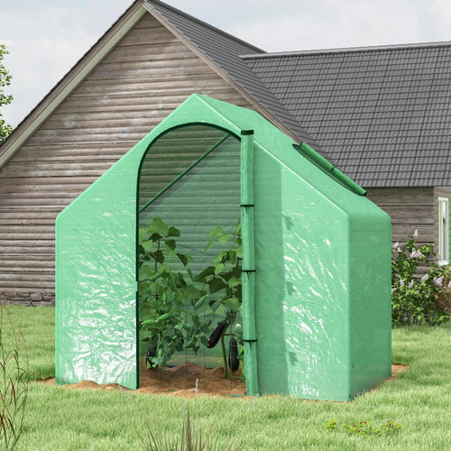 6 x 3.3 x 5.5ft Walk-in Greenhouse, Portable Mini for Plants, Steel Frame, PE Cover