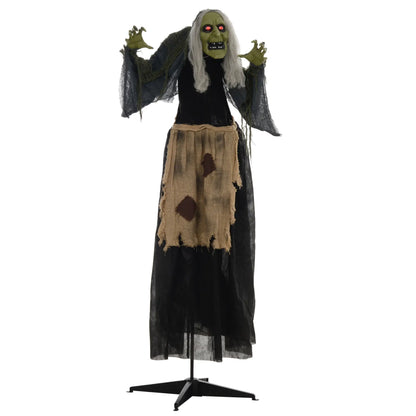 Animatronic de sorcière d'Halloween avec activation sonore