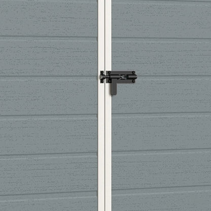 8 x 4 ft Plastic Garden Shed, Grey Wood-Effect Storage Shed, Grey Sheds at Gallery Canada