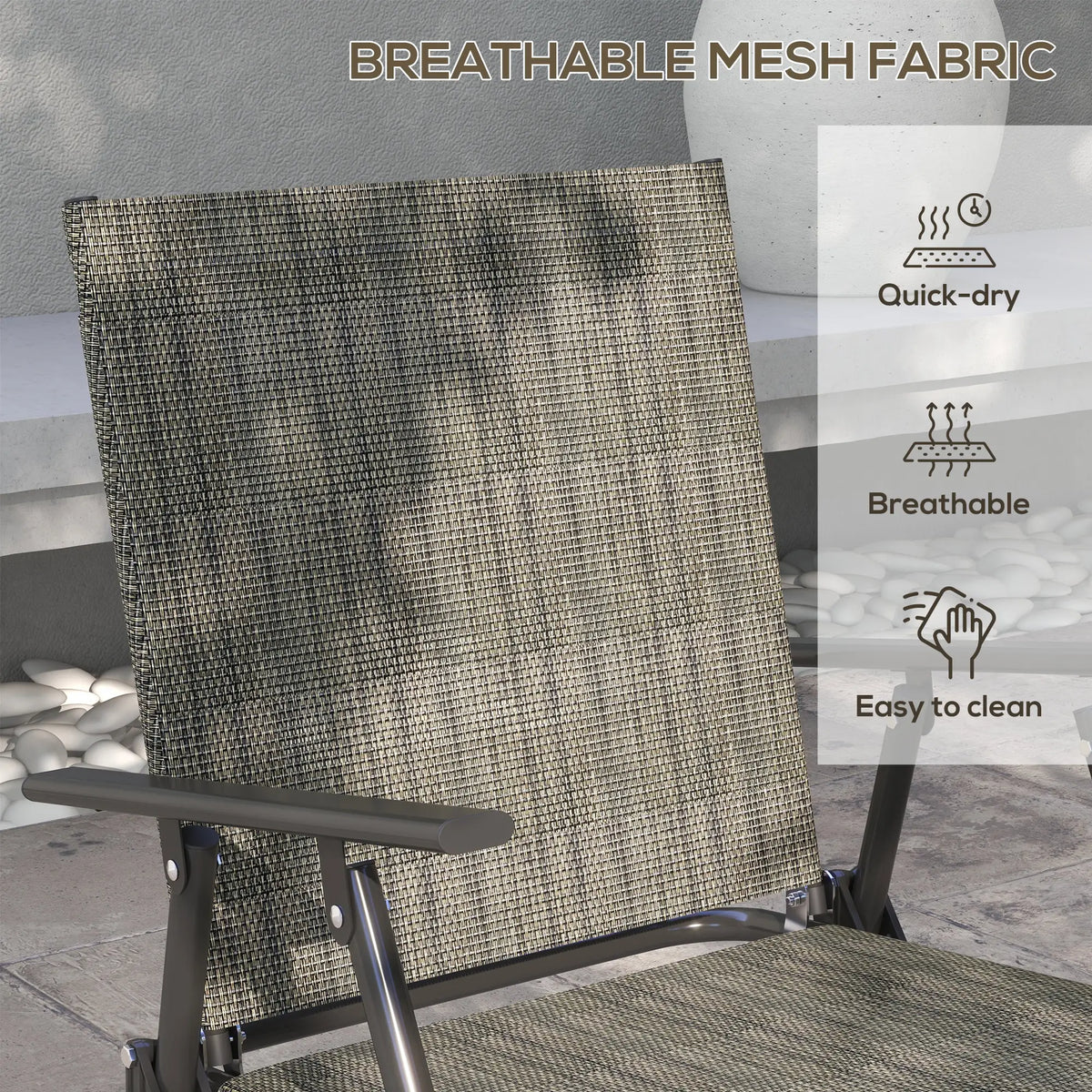 Outdoor 4-Piece Patio Set, 2 Foldable Armchairs, Loveseat, Glass Table, Brown Patio Furniture Sets at Gallery Canada