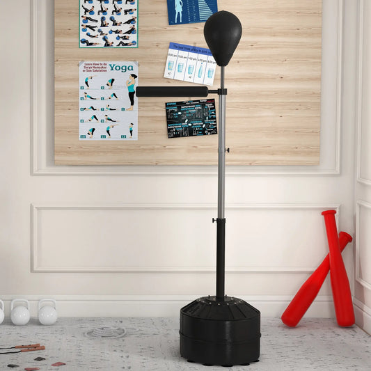 Freestanding Boxing Punch Bag, 63"-80.7" Adjustable Height, Black Strength Training Equipment Black at Gallery Canada
