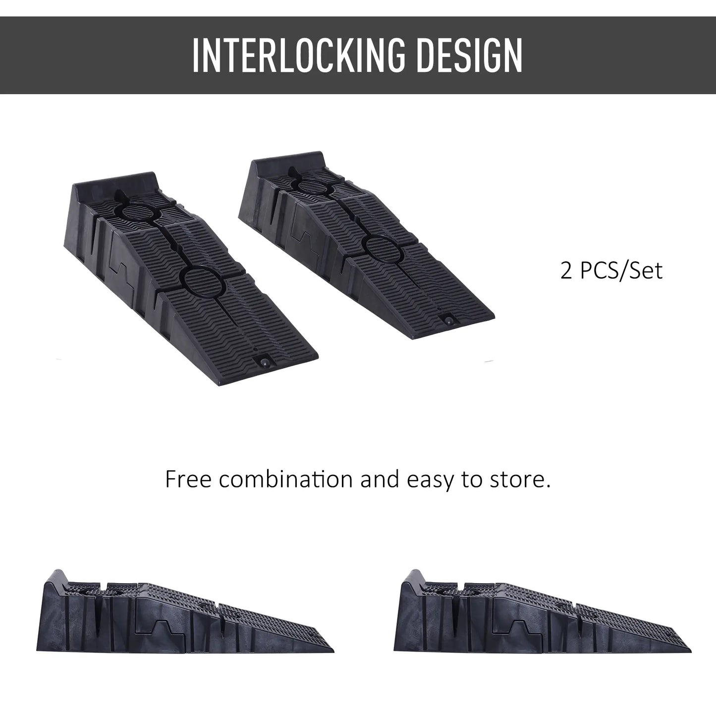 Car Ramps for Oil Changes, 6.7" High, 5500 lbs, 2PC