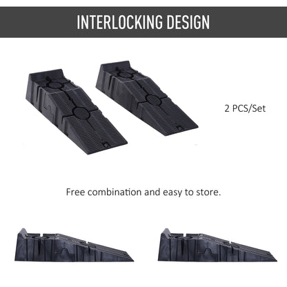 Car Ramps for Oil Changes, 6.7" High, 5500 lbs, 2PC