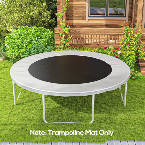 Trampoline Mat Replacement, 12ft, with Spring Pull Tool, 72 V-Hooks, Black
