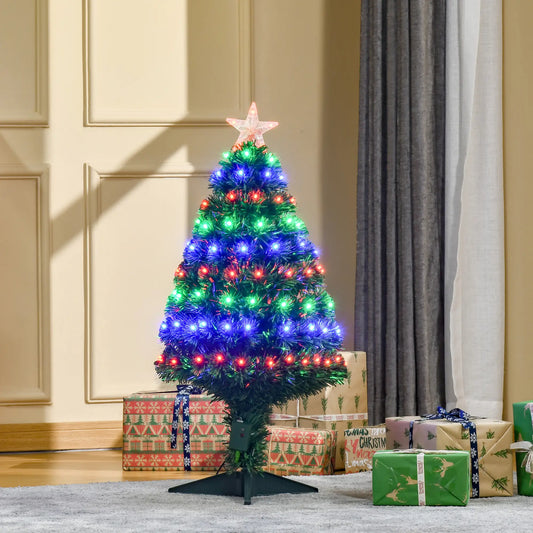 3FT Pre-Lit LED Fiber Optic Christmas Tree, With Stand Pre Lit Christmas Trees Green at Gallery Canada