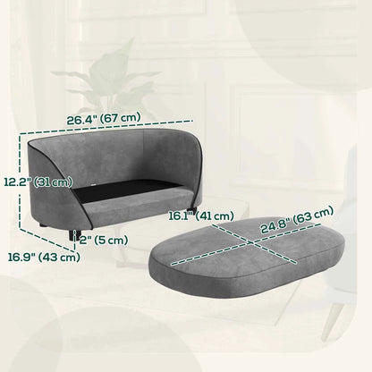 Pet Sofa Dog Couch, Small to Medium, Soft Cushion, Washable Cover, Grey Dog Sofas at Gallery Canada