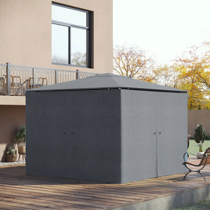 10' x 10' Gazebo Sidewall Set, 4 Panels, Hooks Included, Slate Grey Gazebo Sidewalls at Gallery Canada