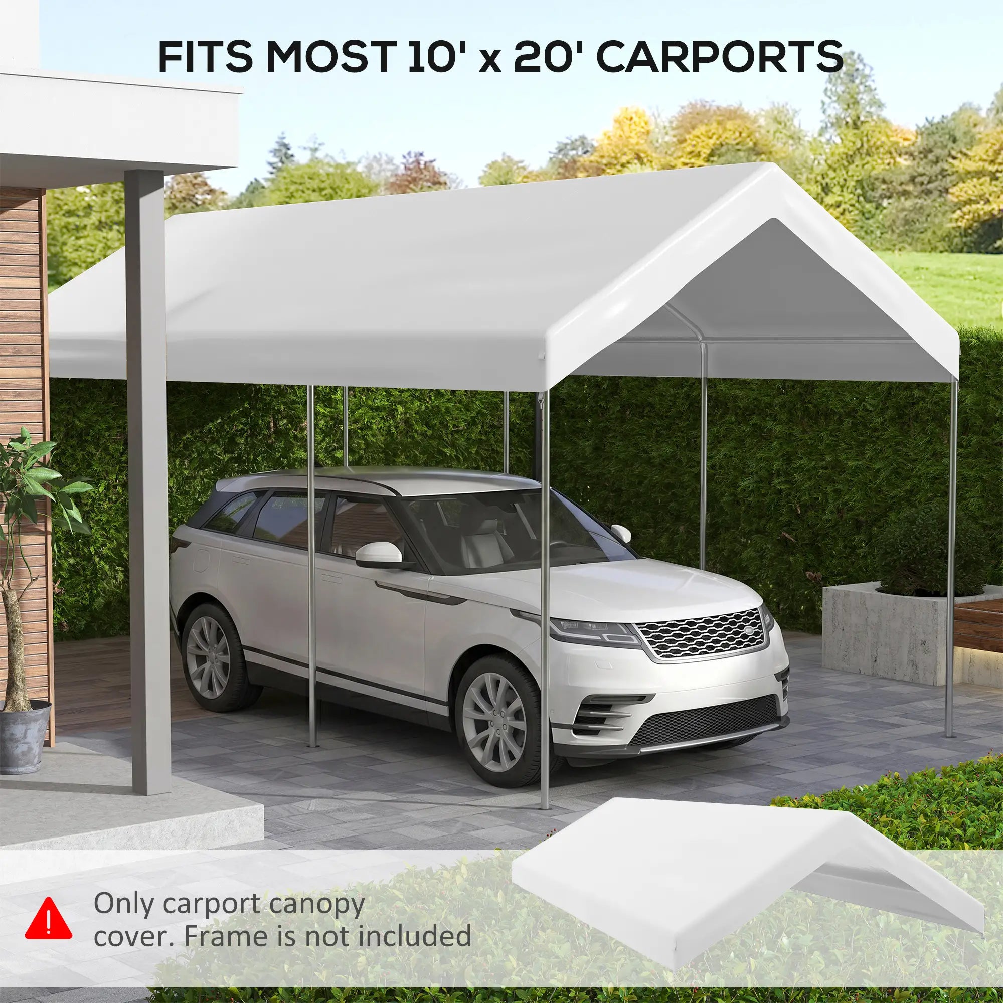 Carport Replacement Canopy 10x20ft, White Gazebo Canopy Replacement at Gallery Canada