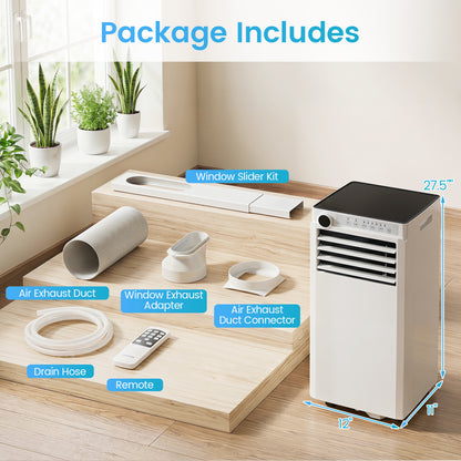 9000 BTU Portable Air Conditionerwith Dehumidifier and 24H Timer, White Portable Air Conditioners at Gallery Canada
