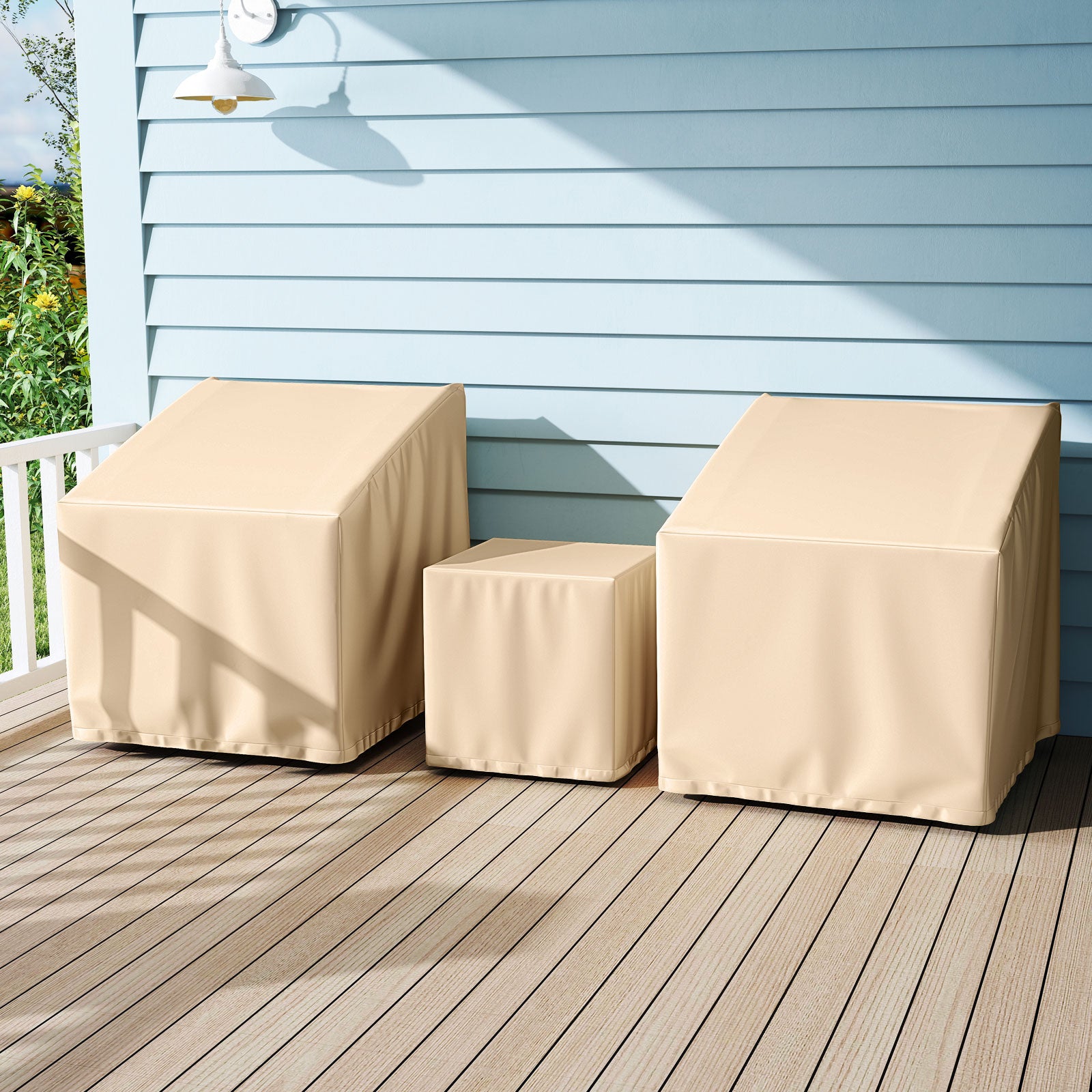 Waterproof Outdoor Patio Furniture Covers, 3-Piece Bistro Set, Beige Outdoor Furniture Accessories at Gallery Canada