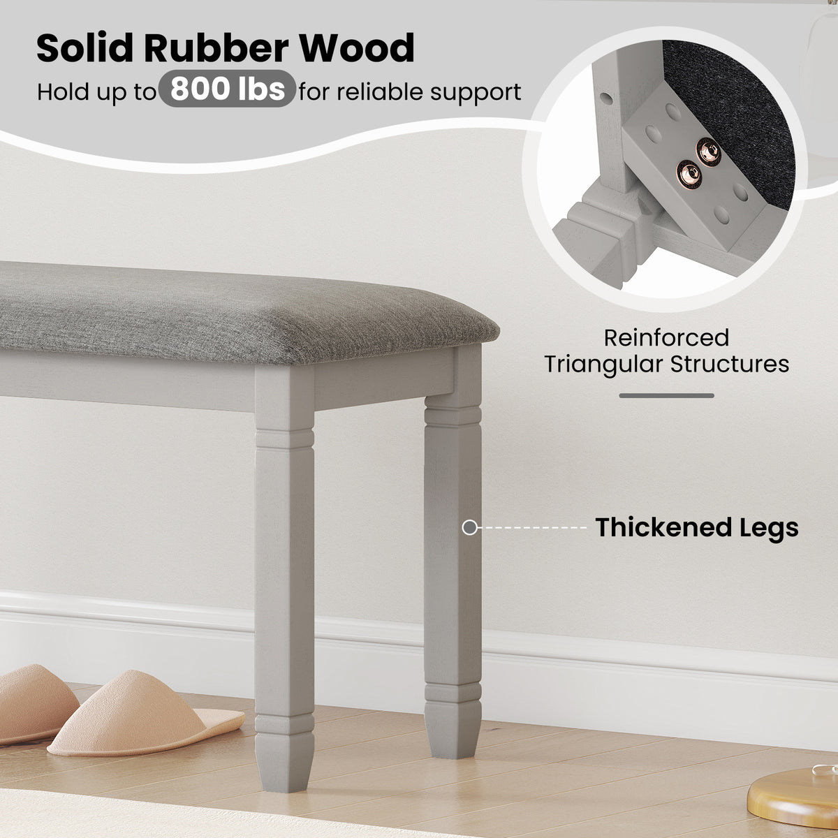 Upholstered Bedroom Bench, Gray Shoe Racks & Storage Benches at Gallery Canada