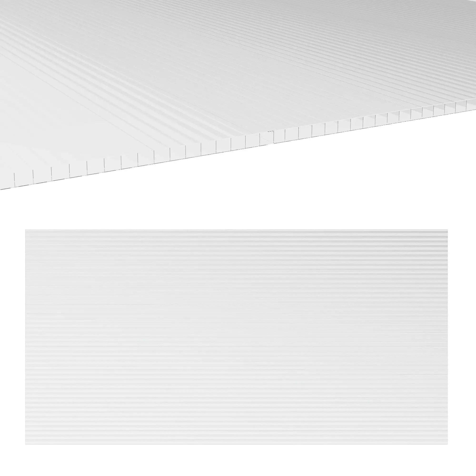 Polycarbonate Greenhouse Panels, UV Protected, Twin-Wall Roof, 47.2