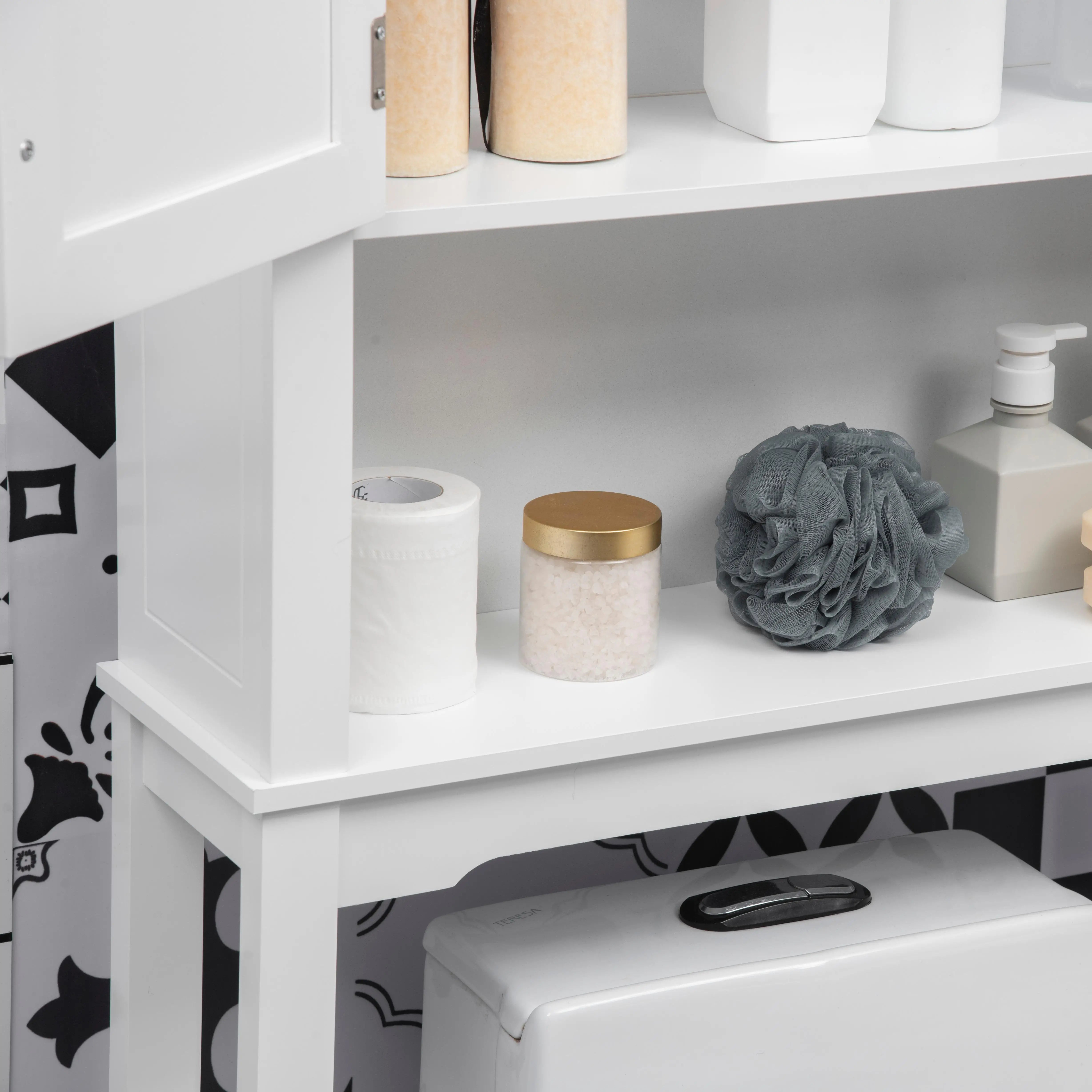 Over Toilet Storage Cabinet, Bathroom Cabinet with Doors, Shelves Over The Toilet Storage at Gallery Canada