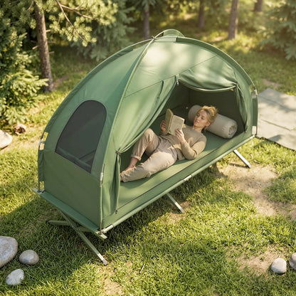 Compact Pop Up Camping Cot Tent Combo, Folding Outdoor, Dark Green Camping Tents at Gallery Canada