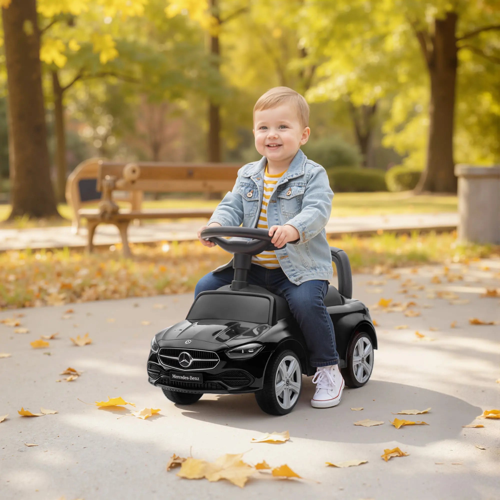 Mercedes-Benz C-Class Kids Ride On Car, 18-36 M, Black Push Cars for Toddlers at Gallery Canada