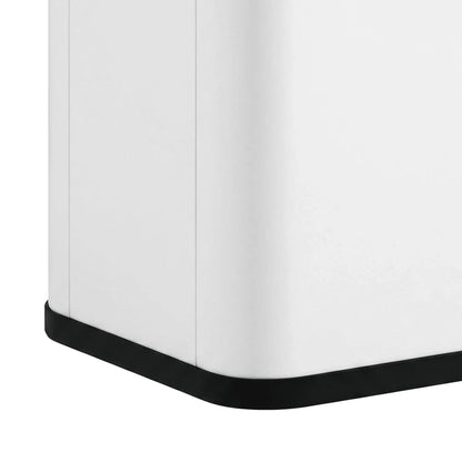 50 L Automatic Garbage Can, Soft-Close Lid, Stainless Steel, White Kitchen Trash Cans at Gallery Canada