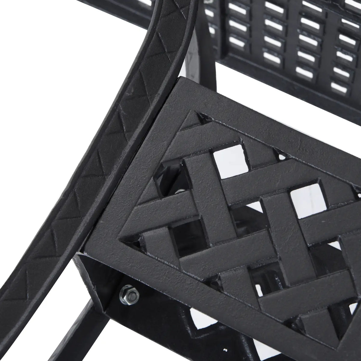 "36" Patio Dining Table, Outdoor Bistro Table With Umbrella Hole, Black Patio Side Tables at Gallery Canada
