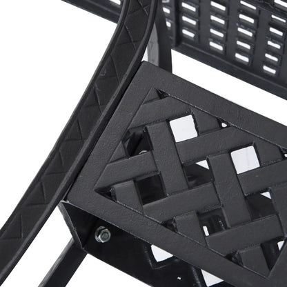 "36" Patio Dining Table, Outdoor Bistro Table With Umbrella Hole, Black Patio Side Tables at Gallery Canada