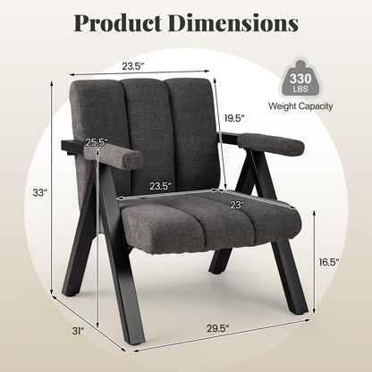 Oversized Accent Chair, Metal Frame, Gray Accent Chairs at Gallery Canada