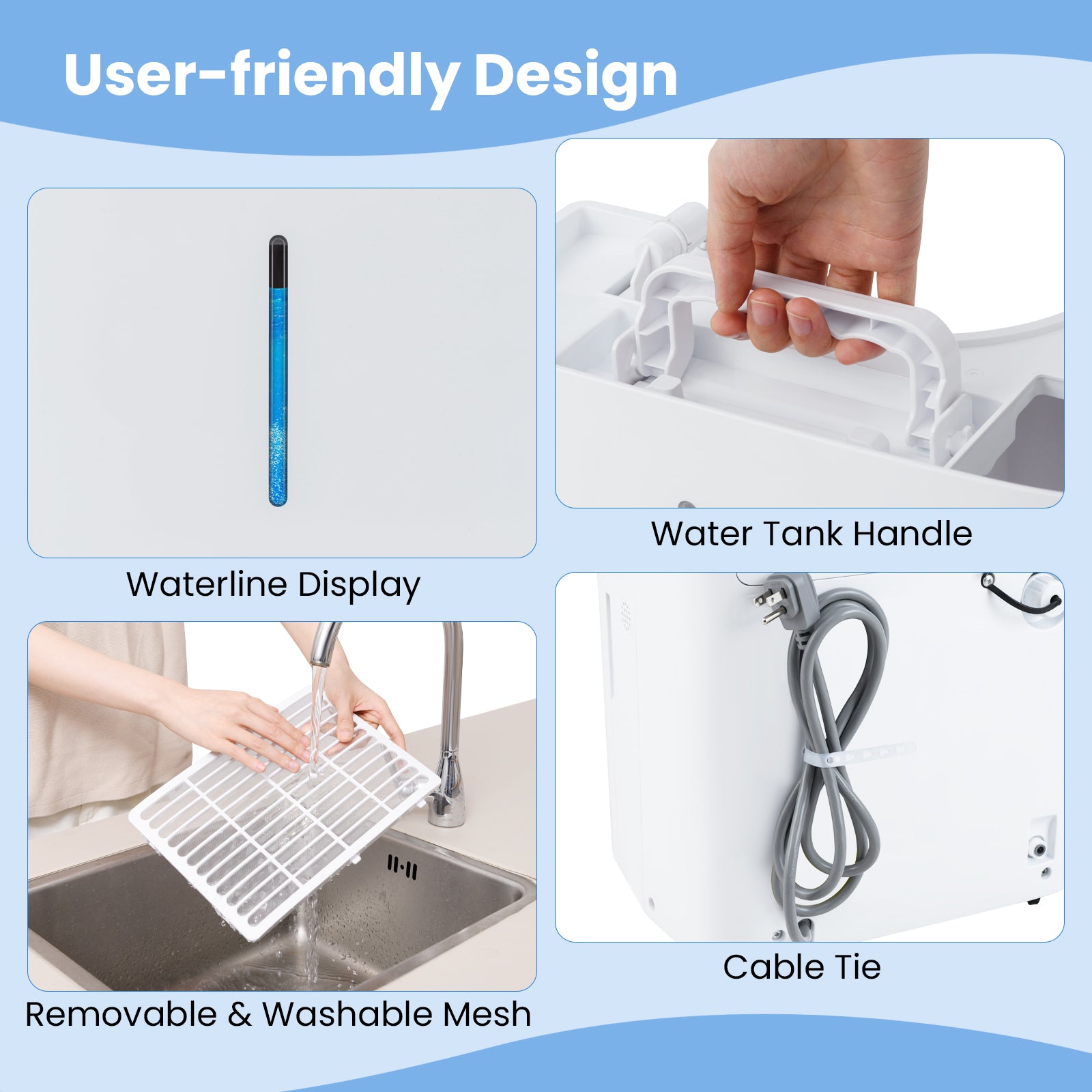 94.5 Pints Dehumidifier, With 24H Timer And LED Display, White Dehumidifiers at Gallery Canada