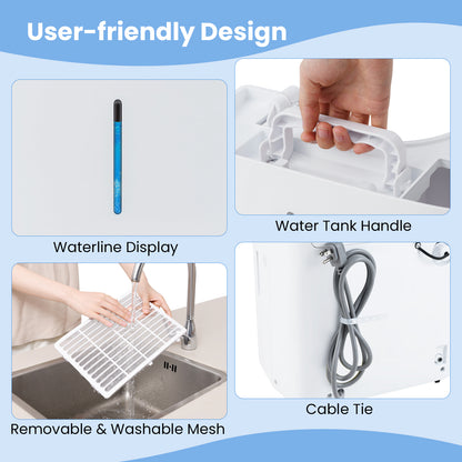 94.5 Pints Dehumidifier, With 24H Timer And LED Display, White Dehumidifiers at Gallery Canada