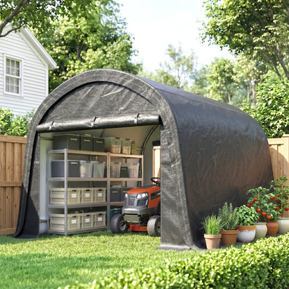 10' x 10' Outdoor Storage Tent, Heavy Duty Waterproof Shed for Bike, Motorcycle, Garden Tools Sheds at Gallery Canada