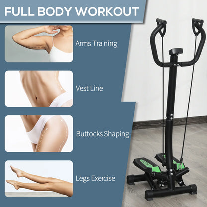 Adjustable Twist Stepper With LCD Monitor, Resistance Bands, Stair Stepper Aerobic Equipment at Gallery Canada