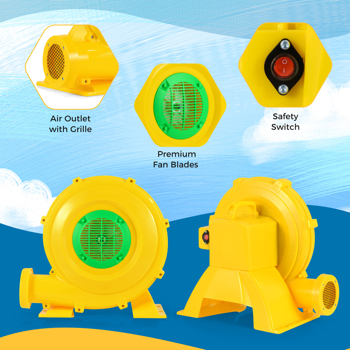 980W Bounce House Blower, 1.31 HP Portable Air Pump Fan Air Blowers at Gallery Canada