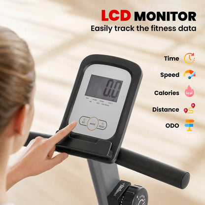 Exercise Bike, 8-Level Magnetic Resistance, LCD Display, Adjustable Seat Exercise & Stationary Bikes at Gallery Canada