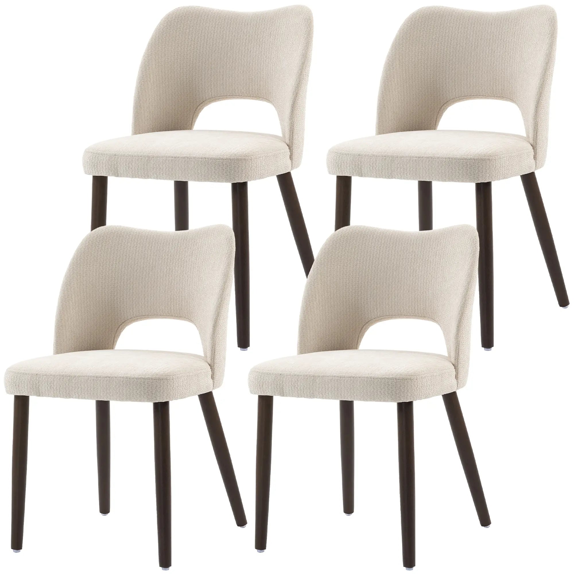 Upholstered Dining Chairs Set, Cream White Dining Chairs Multi Colour at Gallery Canada