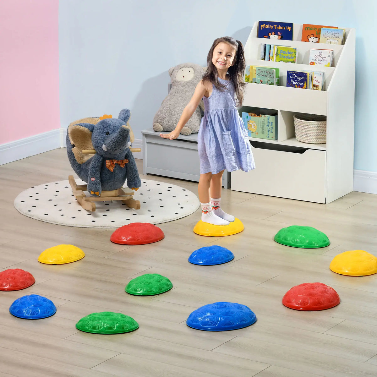 12 PCs Balance Stepping Stones, Turtle Shell Design, Anti-Slip Mat, Ages 3-8 Years, Stackable Gym Sets & Swings at Gallery Canada