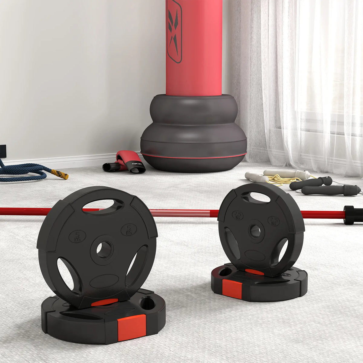 1-Inch Weight Plates, Barbell Weights Set, 2 x 11lbs + 2 x 5.5lbs Dumbbells & Barbells at Gallery Canada