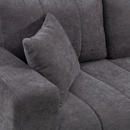 L-Shaped 3-Seater Sectional Sofa With Chaise, Spring Cushion, Grey L Shaped Couchs at Gallery Canada