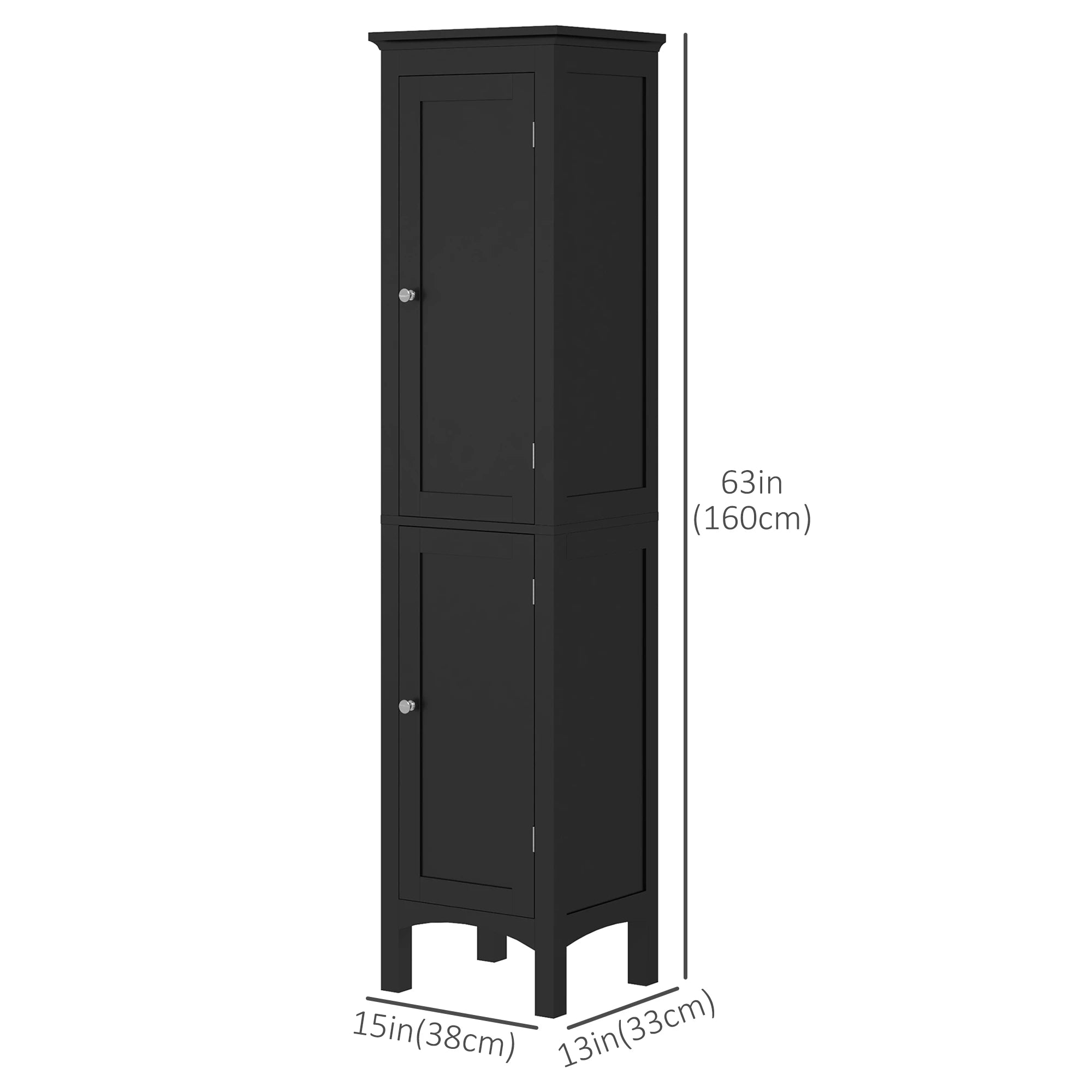 Tall Bathroom Cabinet, Freestanding Storage Organizer, 15