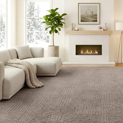 7.5x9.5 Faux Fur Rug, Non-Slip Carpet for Living Room, Bedroom, Tan Area Rugs at Gallery Canada