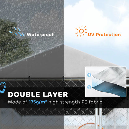 20' X 7.5' X 6.5' Dog Kennel Outdoor, Waterproof Cover, Silver Dog Kennels at Gallery Canada