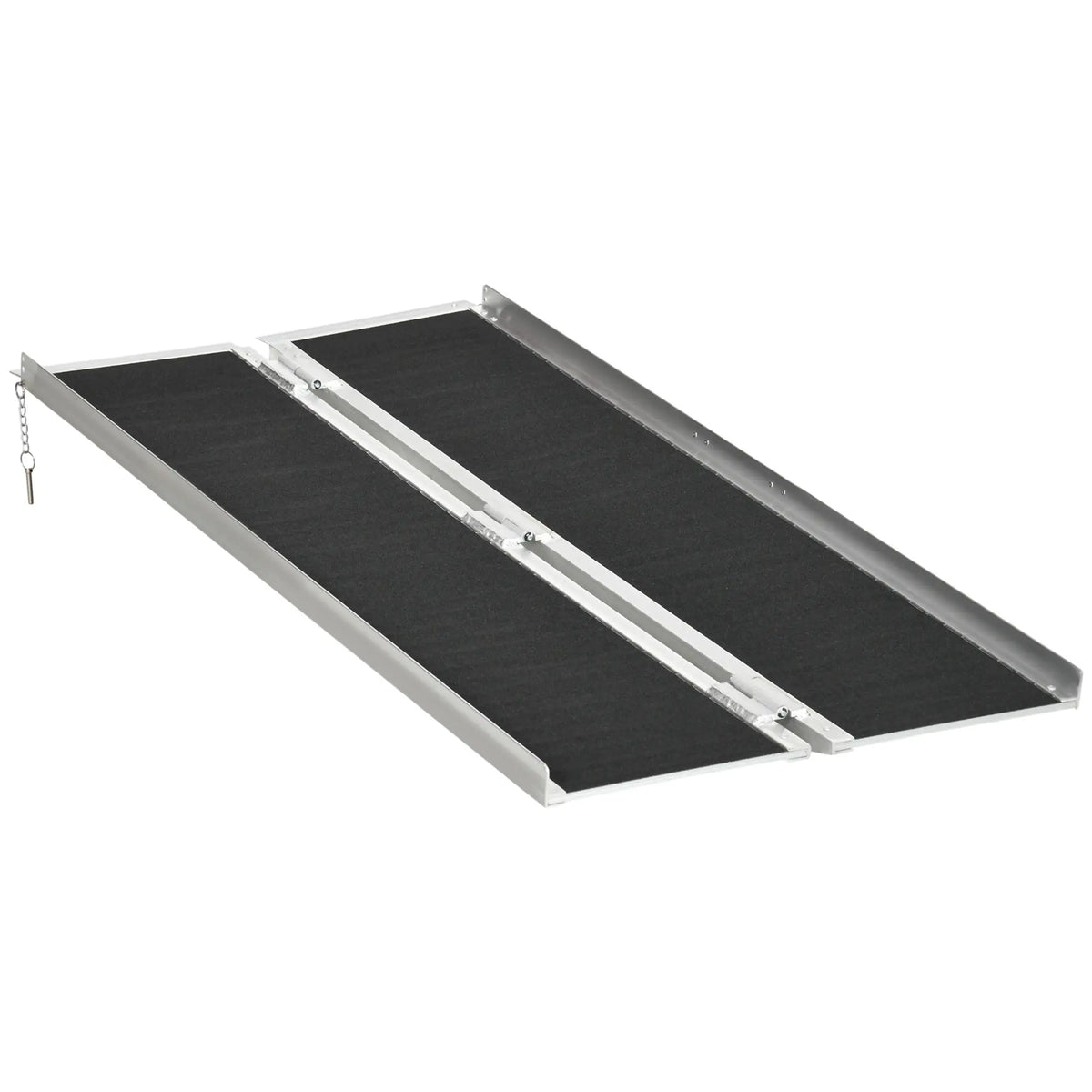 Foldable Portable Wheelchair Ramp, 5ft Knee Walker & Wheelchair Ramps Silver and Black at Gallery Canada