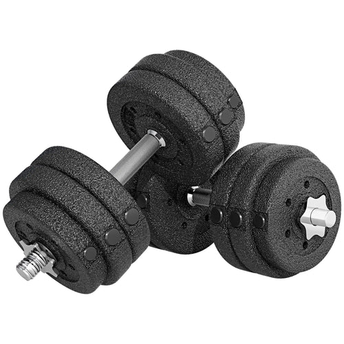 Adjustable Dumbbells Set, 66 lbs, for Home Gym Fitness, Black