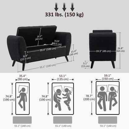 Upholstered Storage Bench with Arms, Modern Ottoman, Black Storage Ottomans & Benches at Gallery Canada