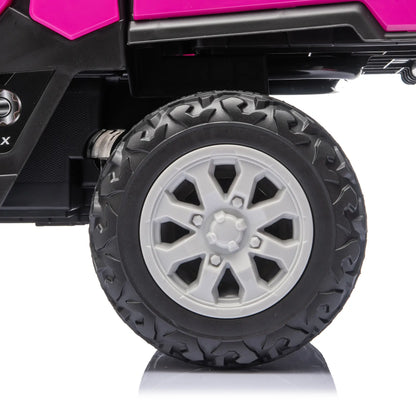 12V Kids Ride On Tractor, Remote Control, Dual Motors, Pink Electric Toy Cars at Gallery Canada
