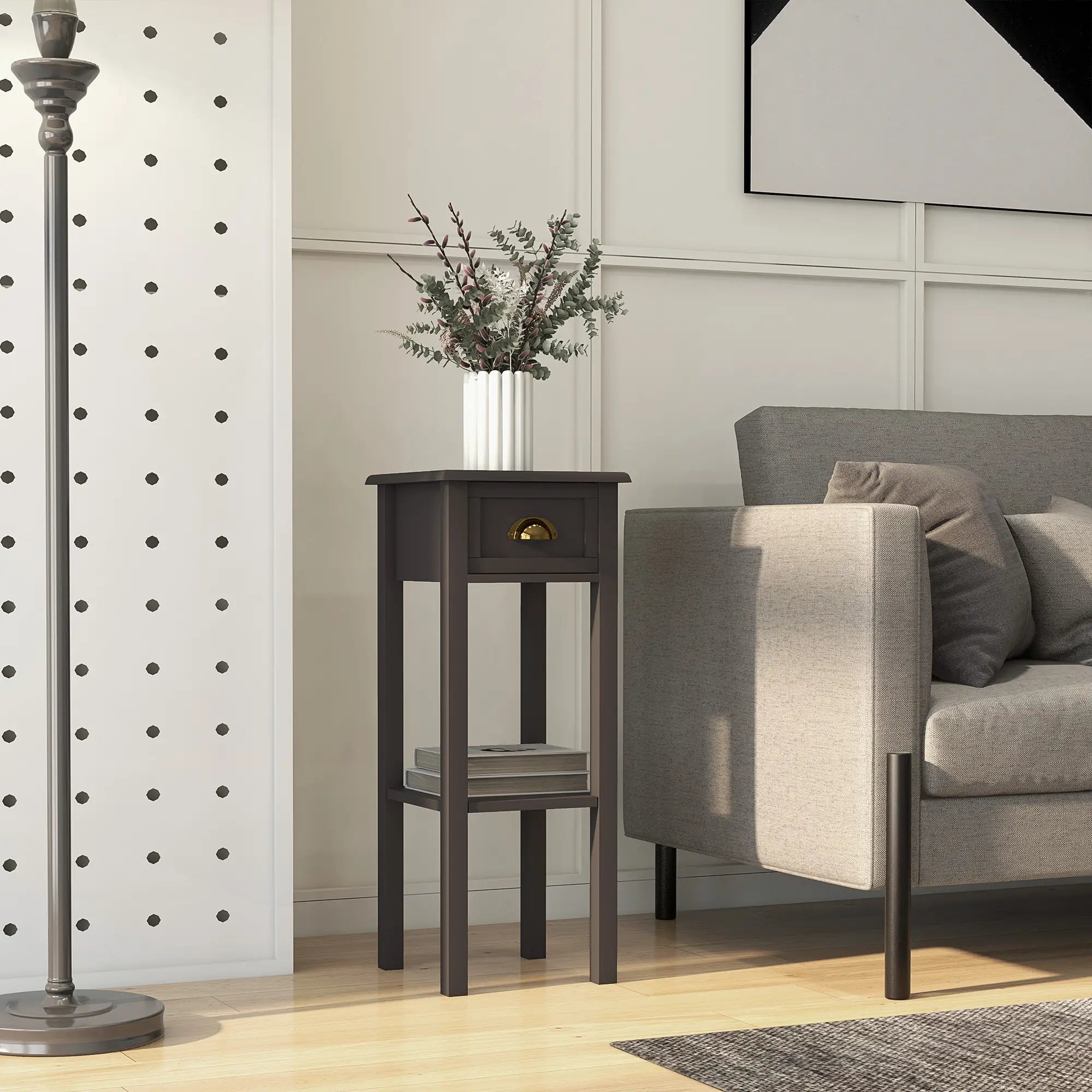 2-Tier Side Table with Drawer, Shelf, End Table for Living Room Side Tables at Gallery Canada