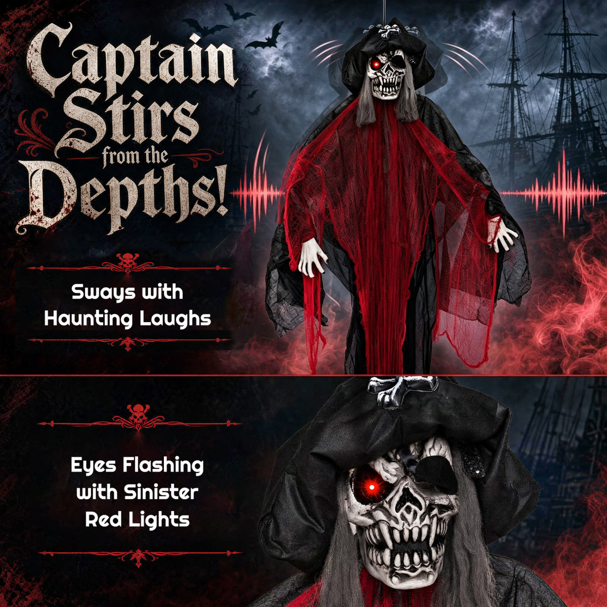 9.4 Ft Animated Hanging Undead Pirate Halloween Decoration Halloween at Gallery Canada
