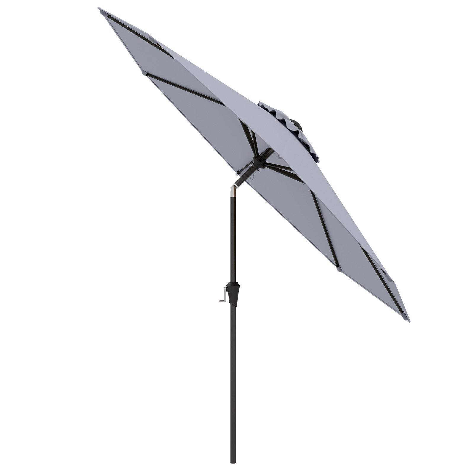 9 FT Outdoor Patio Table Umbrella, Push Button Tilt Crank Lift, Gray Outdoor Umbrellas at Gallery Canada