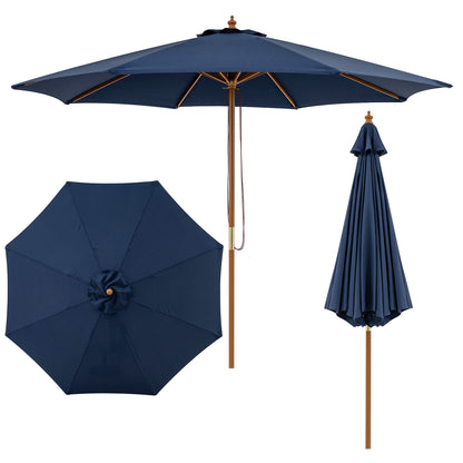 9 FT Patio Umbrella, Outdoor Table Umbrella, Navy Outdoor Umbrellas Navy at Gallery Canada