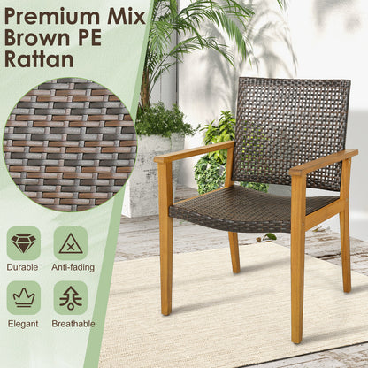 9-Piece Expandable Patio Dining Set, Natural Patio Dining Sets at Gallery Canada