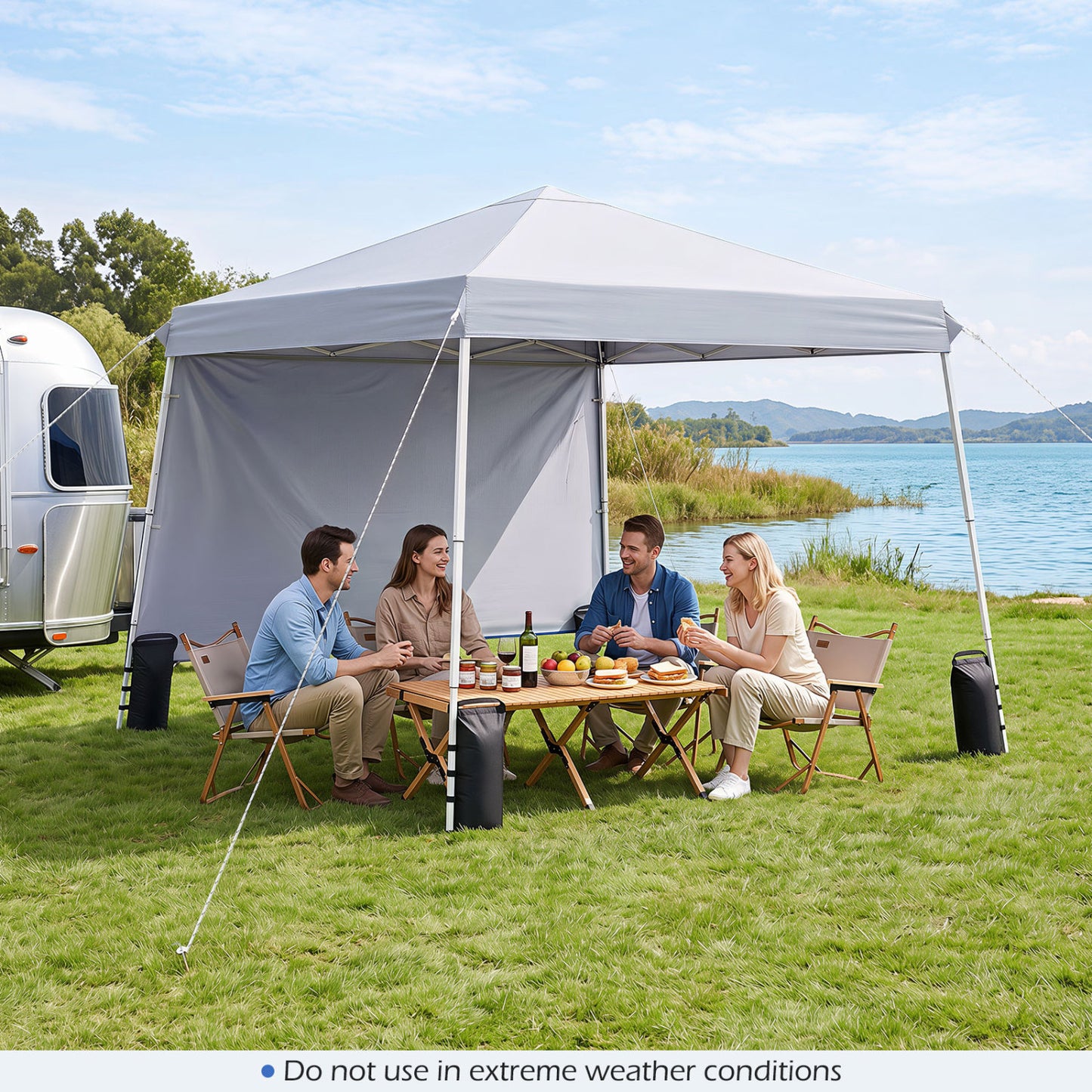 9 Ft x 9 Ft Pop Up Canopy Tent with Carry Bag, White